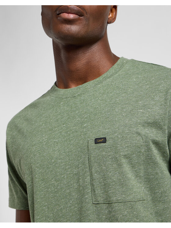 Lee Lee T-Shirt ULTIMATE POCKET TEE 112365383 Zielony Regular Fit