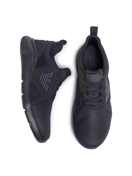 EA7 Emporio Armani X8X056 Sneakers Donna In Tessuto Mesh, Colore Bianco/Nero, Suola Gomma