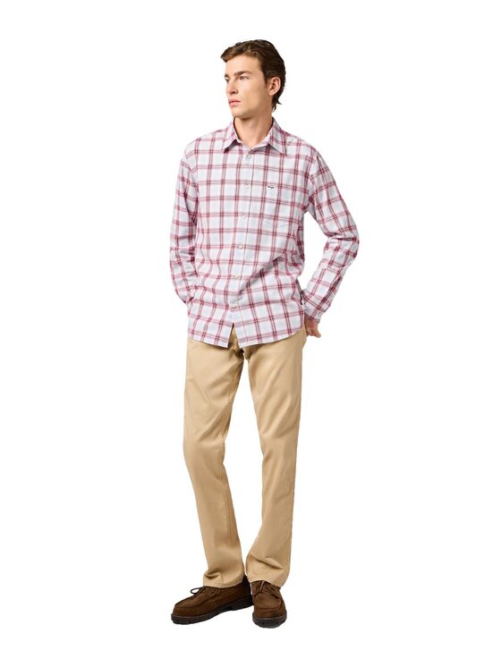 Wrangler Wrangler Spodnie materiałowe 112362345 Beżowy Straight Fit