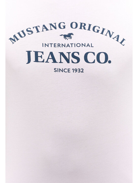 Mustang Mustang T-shirt AUSTIN Bianco Regular Fit