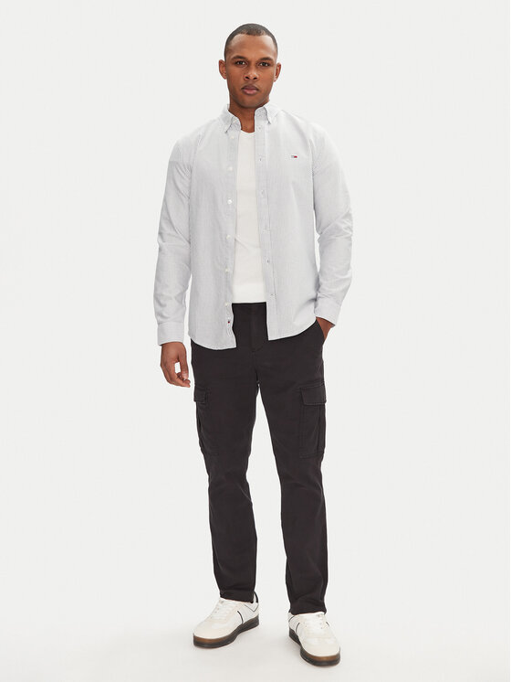 Tommy Jeans Tommy Jeans Pantaloni din material Austin DM0DM20281 Negru Regular Fit
