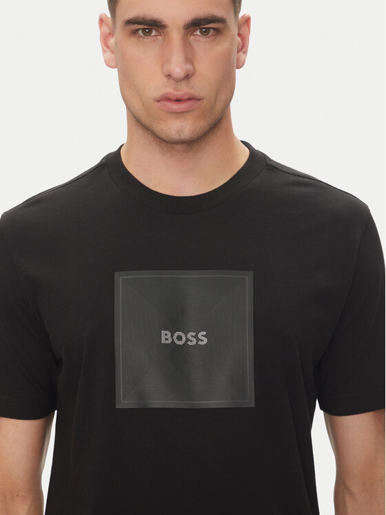 BOSS BOSS Póló Logo 50538096 Fekete Regular Fit
