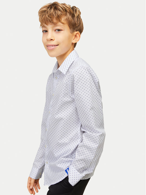 Jack&Jones Junior Jack&Jones Junior Koszula Axel 12268225 Biały Regular Fit