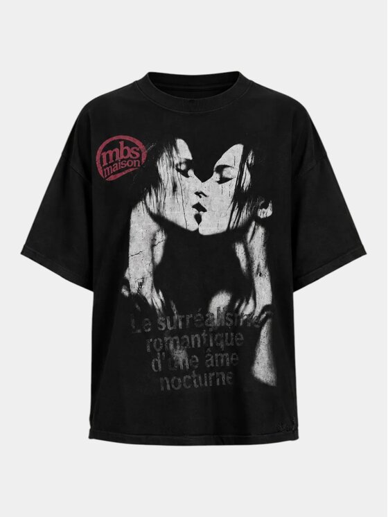 MADE BY SOCIETY MADE BY SOCIETY T-Shirt FREQUENCY - T27449 Czarny Basic Fit