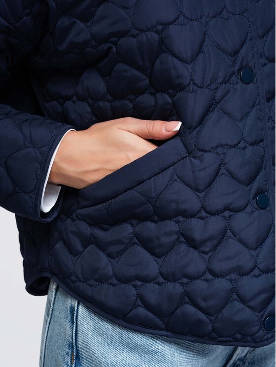 Ombre Ombre Kurtka przejściowa OW-JT-E0018 Granatowy Regular Fit