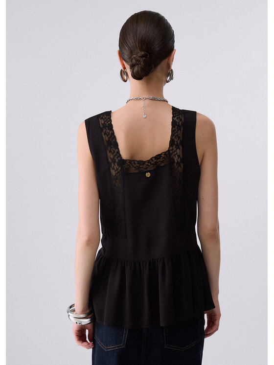 Liu Jo Liu Jo Top WF6173T257822222 Czarny Regular Fit