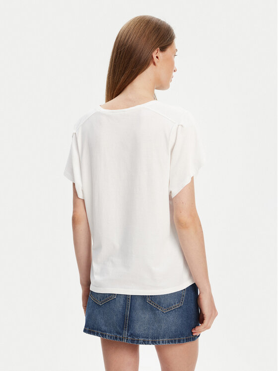 United Colors Of Benetton United Colors Of Benetton Tricou 3LNSD109Z Alb Relaxed Fit