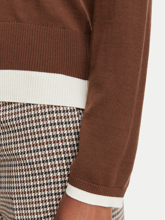Marella Marella Džemper Prugna 2625366181 Smeđa Regular Fit