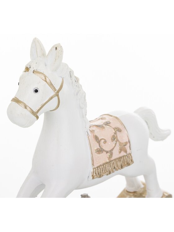 MIAhome MIAhome Figurka biały konik na biegunach BIANC Biały