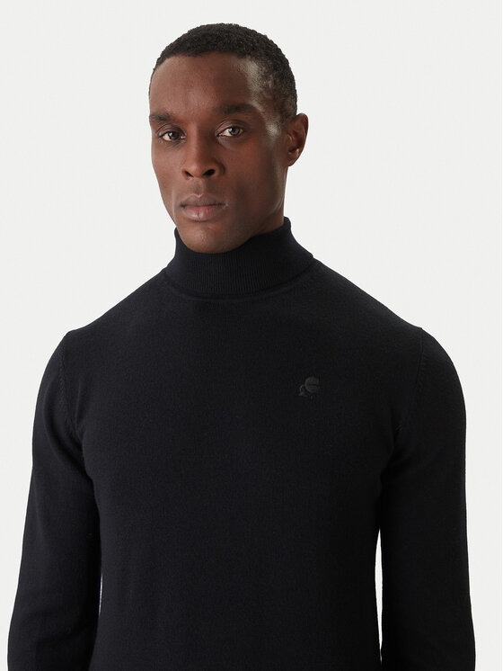KARL LAGERFELD KARL LAGERFELD Bluză cu gât 655058 554399 Negru Regular Fit