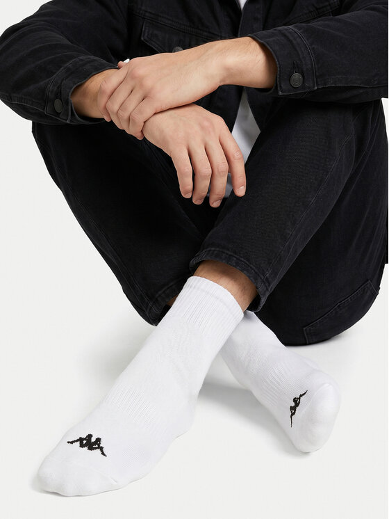 Kappa Kappa Calzini lunghi CEO_KR_FRESH_SS26 (3-PACK) Bianco