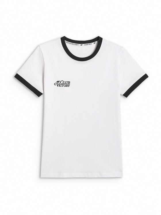 4F 4F T-Shirt SPORTS CLUB Biały Regular Fit