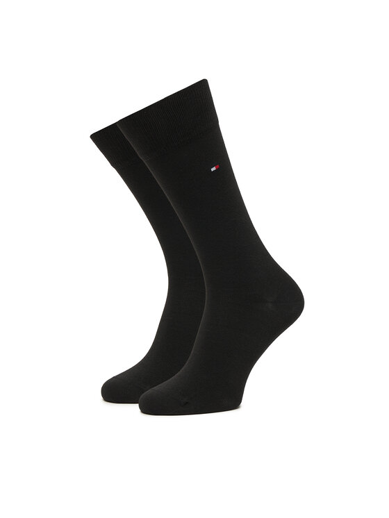 Tommy Hilfiger Tommy Hilfiger Dlouhé ponožky 701241159 Černá