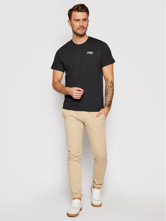Tommy Jeans T-shirt Corp Logo C Neck DM0DM09588 Nero Regular Fit • Modivo.it
