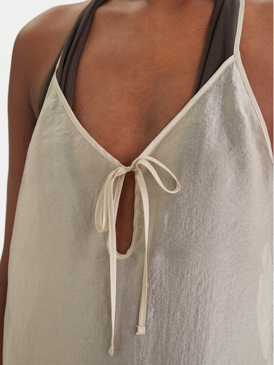 Calvin Klein Swimwear Calvin Klein Swimwear Plážové šaty LV00Q61159 Hnědá Relaxed Fit