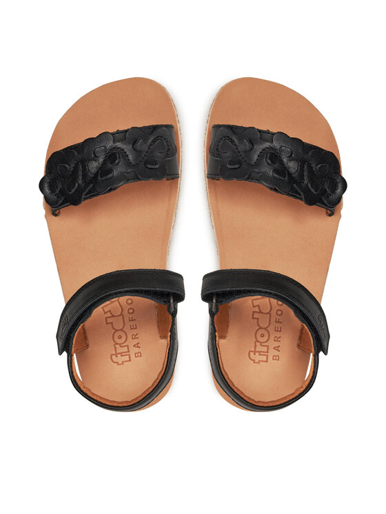 Froddo Froddo Sandały Barefoot Flexy Flowers G3150265-4 S Czarny
