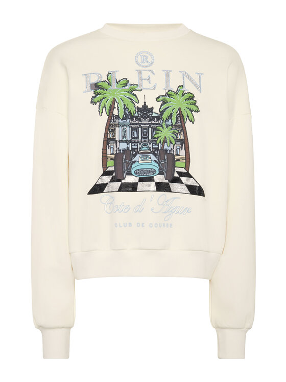 PHILIPP PLEIN PHILIPP PLEIN Bluza 24893 Biały Regular Fit