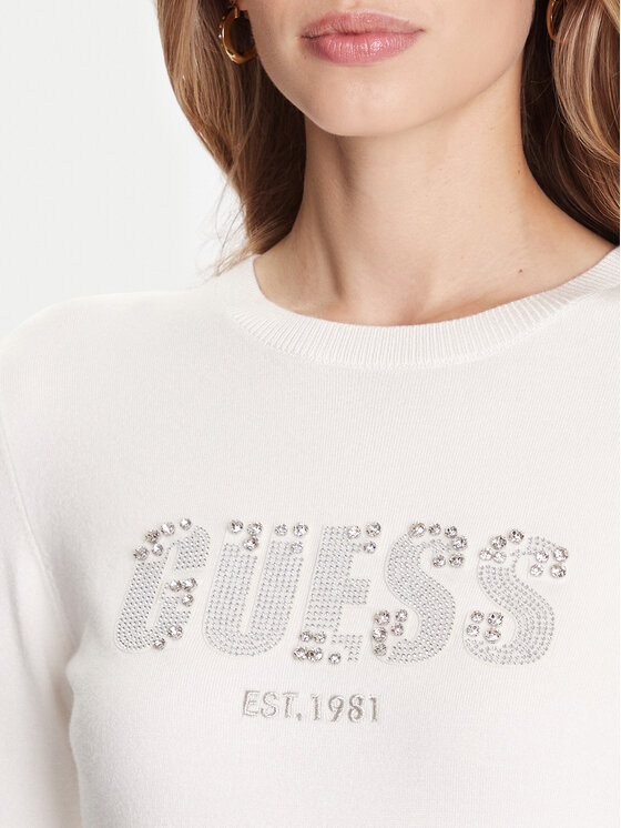 Guess Guess Sveter W5BR40 Z2NQ2 Écru Regular Fit