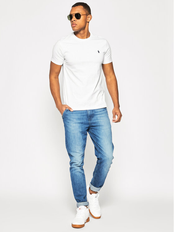 Polo Ralph Lauren Polo Ralph Lauren T-shirt 710680785 Bianco Custom Slim Fit