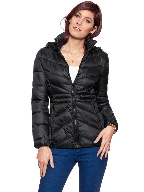 Wrangler Wrangler Giacca da donna SHORT PUFFER Nero Slim Fit
