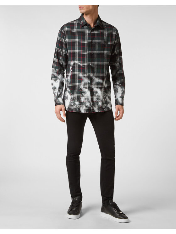 PHILIPP PLEIN PHILIPP PLEIN Koszula 1903 Zielony Regular Fit