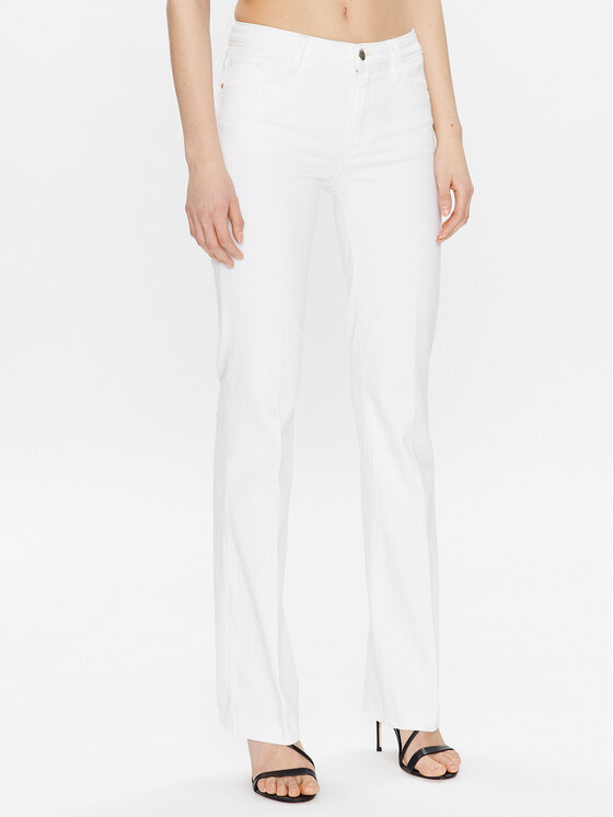 Guess Guess Džinsi Sexy Boot W3GA59 D4DN1 Balts Skinny Fit