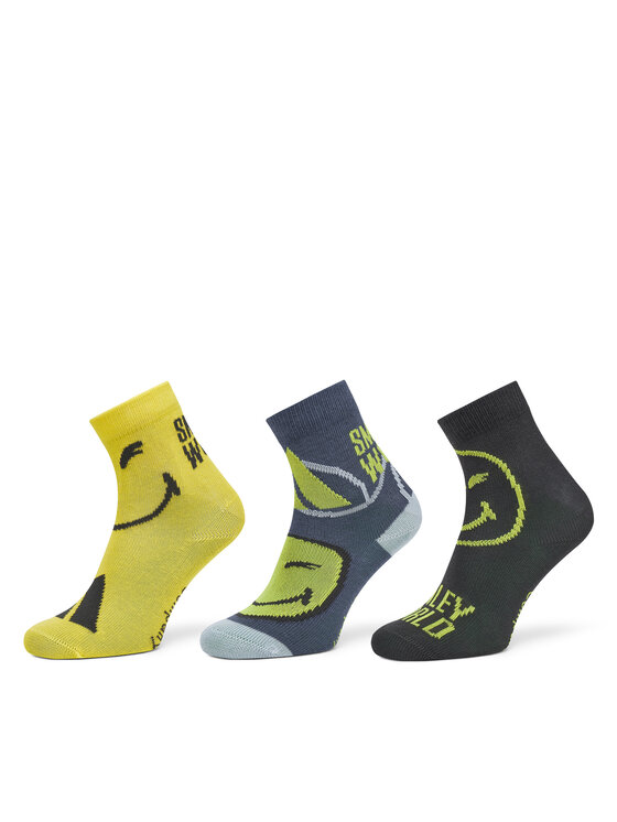Set de 3 perechi de șosete lungi pentru copii adidas Smiley World JG5804 Colorat
