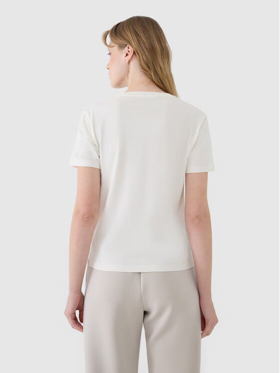 4F 4F T-shirt 4FWSS25TTSHF1992-11S Bianco Oversize