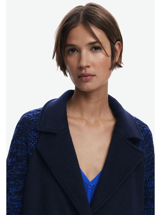 Desigual Desigual Παλτό CAPPOTTO_SILENT Μπλε Regular Fit