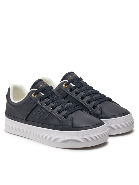 Tommy Hilfiger Tommy Hilfiger Laisvalaikio batai Essential Vulc Sneaker Monogram FW0FW07945 Tamsiai mėlyna
