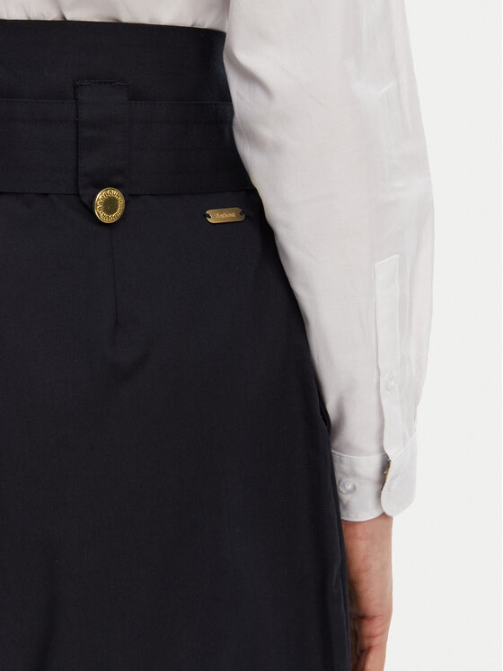 Barbour Barbour Medžiaginės kelnės Elsie LTR0385NY99 Tamsiai mėlyna Wide Leg
