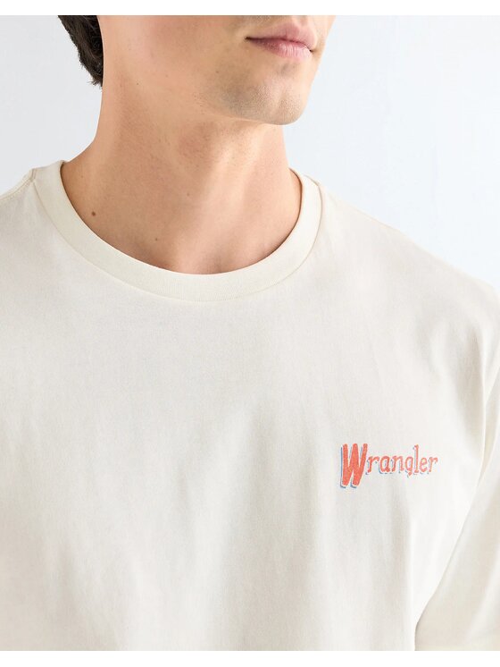Wrangler Wrangler T-shirt GRAPHIC TEE Bianco Regular Fit