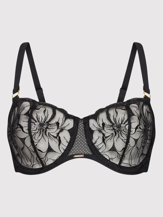 Chantelle Chantelle Pusiau dengta (balcony bra) liemenėlė Fleurs C12M50 Juoda