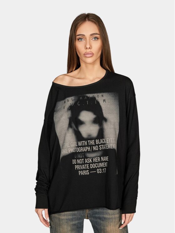 MADE BY SOCIETY MADE BY SOCIETY T-Shirt Noir Élément - T27904 Czarny Basic Fit