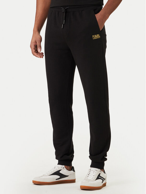 KARL LAGERFELD KARL LAGERFELD Pantaloni trening 705782 562917 Negru Regular Fit