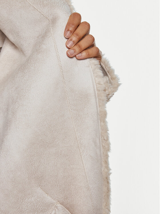 Luisa Spagnoli Luisa Spagnoli Kožuh Serra 541290 Bež Oversize