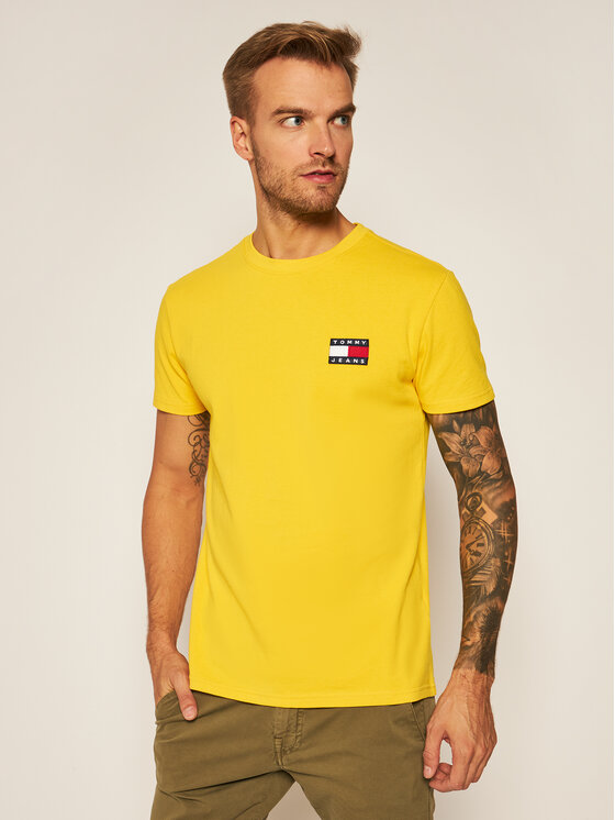 Tommy Jeans Póló DM0DM06595 Sárga Regular Fit • Modivo.hu