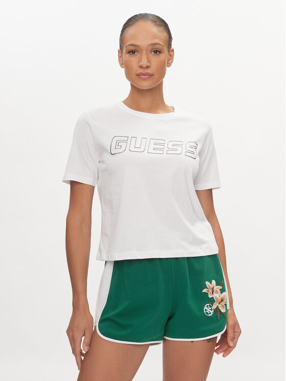 Guess Guess T-shirt Kiara V4GI18 I3Z14 Bijela Boxy Fit
