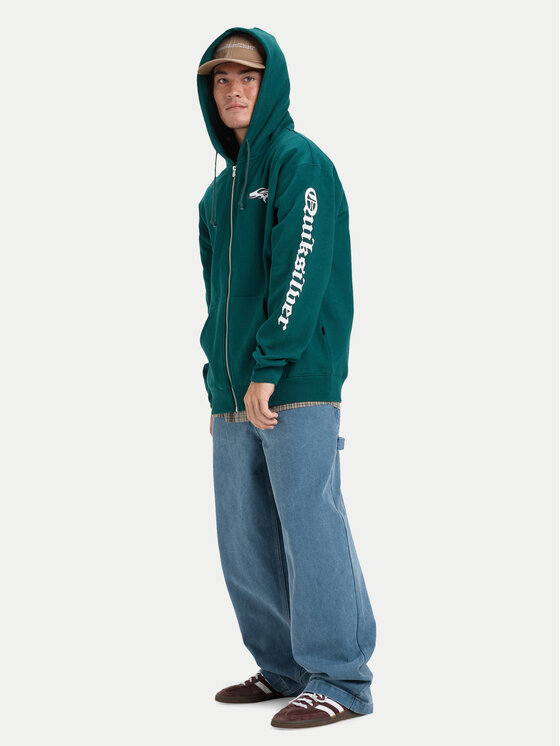 Quiksilver Quiksilver Bluza Old English EQYFT05156 Zielony ciemny Oversize