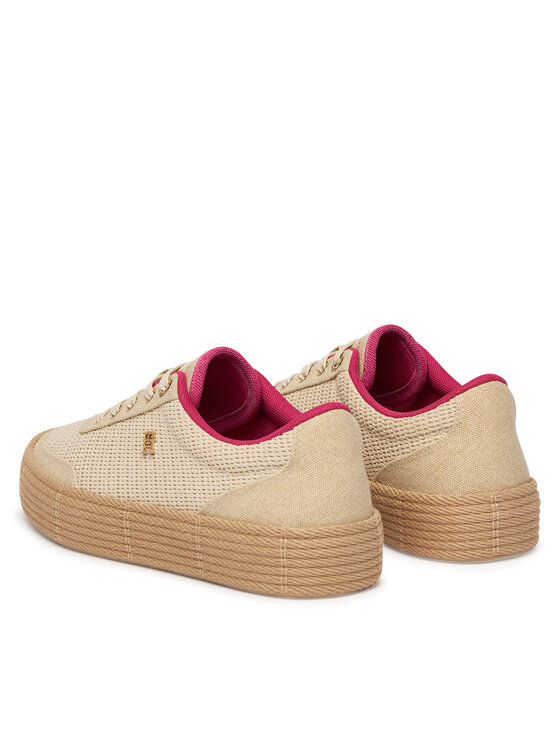 Tommy Hilfiger Tommy Hilfiger Espadrilky Th Foxing Platform Rope FW0FW09173 Béžová
