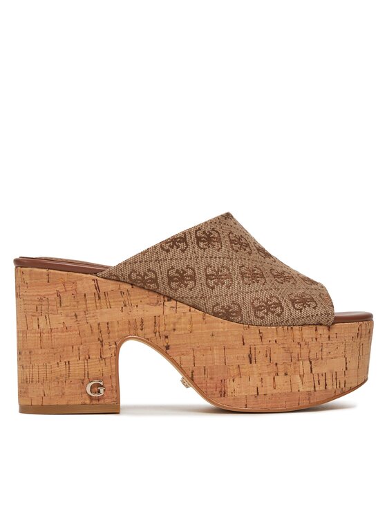 Guess Pantoletten Yaki3 FLJYA3 FAL04 Braun | Modivo.de