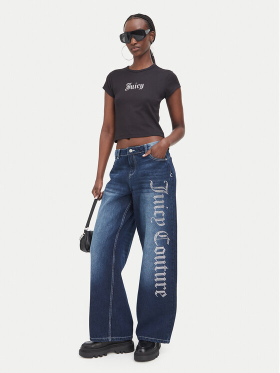Juicy Couture Juicy Couture Jeansy JCDJE225952 Niebieski Wide Leg
