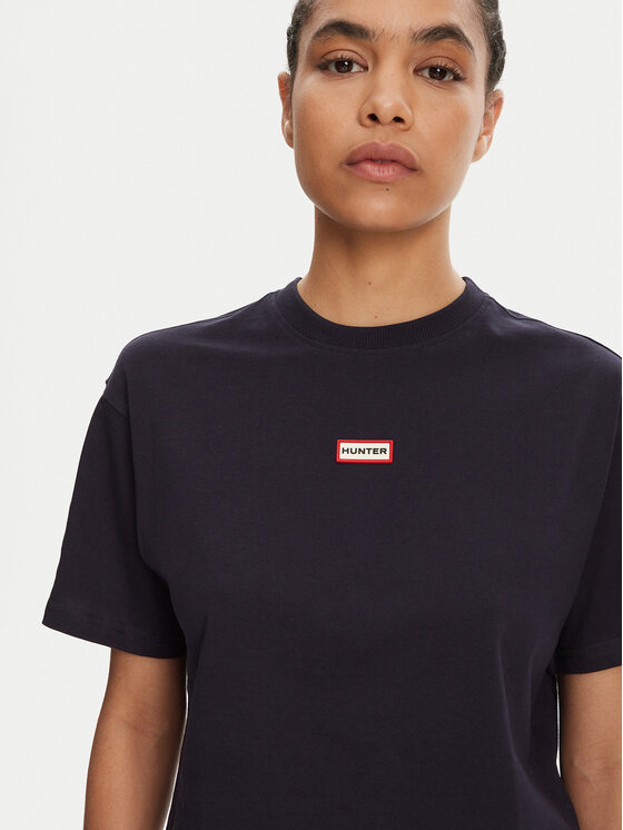 Hunter Hunter T-särk Leona HARW0070251 Tumesinine Boxy Fit