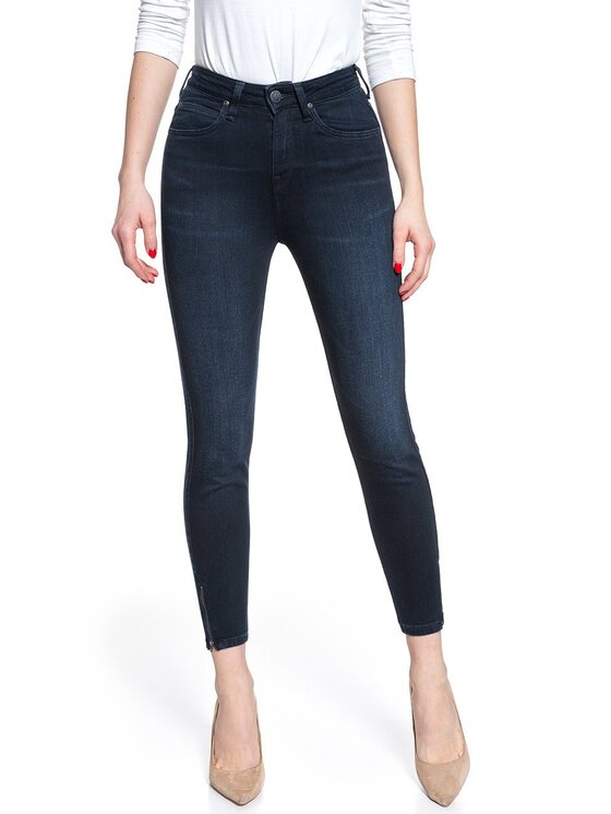 Jeansy, rozmiar W24/L31, Niebieskie, SCARLETT HIGH ZIP