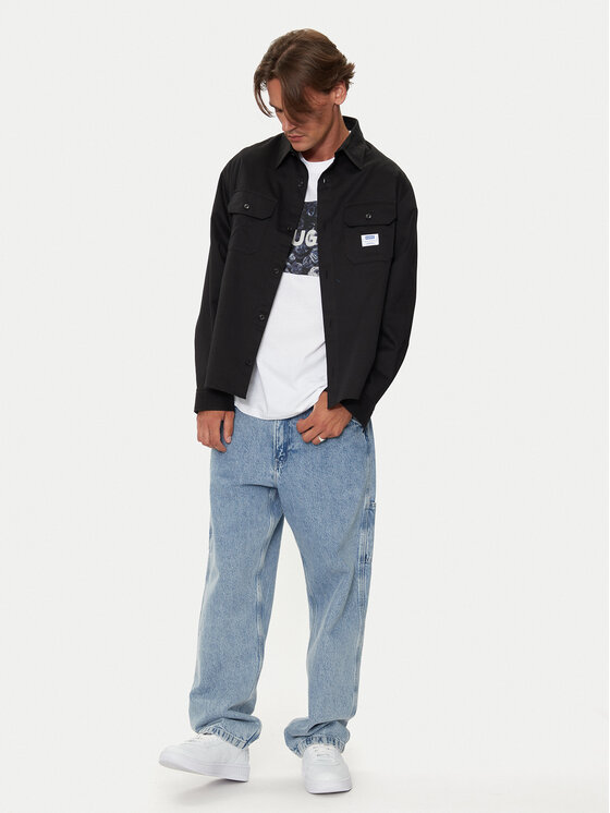 HUGO Hugo Hemd Ekynone 50520001 Schwarz Oversize