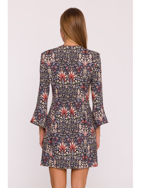 Made of Emotion Made of Emotion Sukienka letnia M877 Czarny Modern Fit