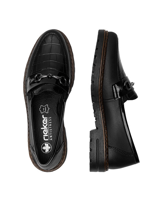 Rieker Rieker Loafersy 54862-01 Černá