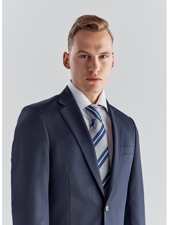 Pako Lorente Pako Lorente Marynarka PPLM9-3G-166 Granatowy Slim Fit