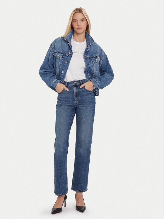 Calvin Klein Jeans Calvin Klein Jeans Jeans hlače LV047D743G Modra Straight Fit
