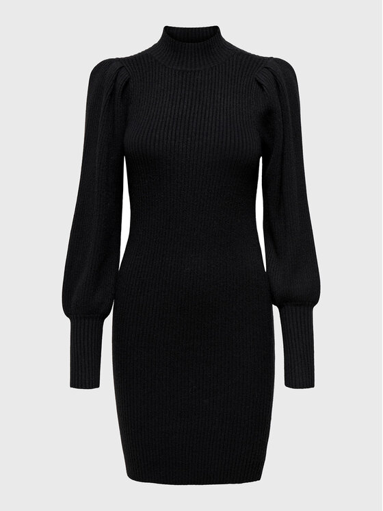 ONLY ONLY Rochie tricotată Katia 15232502 Negru Comfort Fit